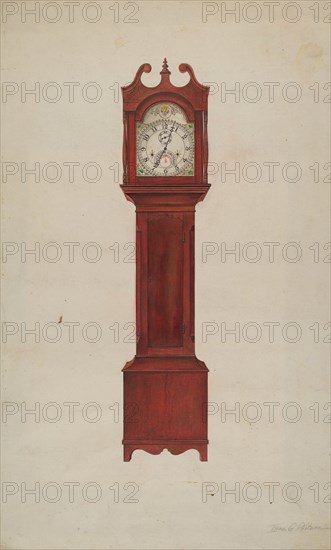 Hall Clock (Grandfather's Clock), c. 1937.