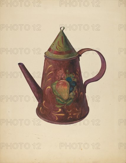 Toleware Coffee Pot, c. 1938.