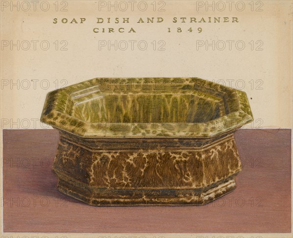 Soap Dish and Strainer, c. 1937.