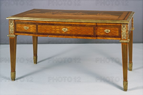 Writing Table with Mechanical Fittings (table mécanique or schreibtisch), partly c. 1779, partly 19th century.