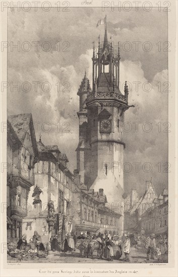 Tour du gros-horloge, Evreux, 1824.