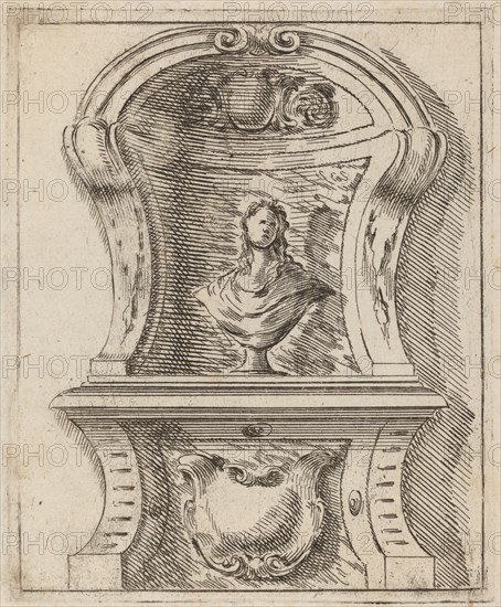 Architectural Motif with a Bust, c. 1690.