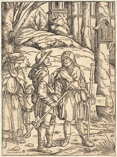 Pilgrims at a Wayside Shrine, 1508.