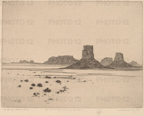 Dawn in the Land of the Buttes, c. 1920.