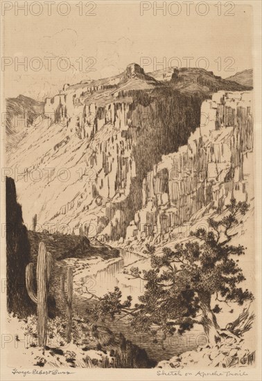 Sketch on Apache Trail, Arizona, c. 1929.