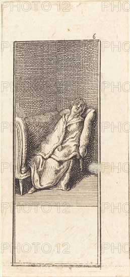 Girl Sleeping on Settee, 1784.