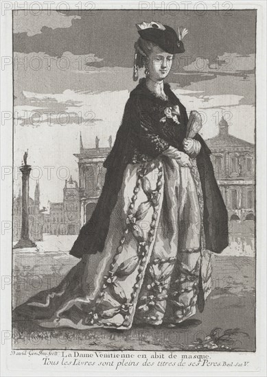 La Dame Venitienne en abit de masque (Venetian Woman in Carnival Dress), 1775.