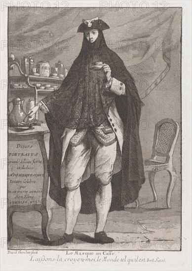 Le Masque au caffé (The Masked Man Taking Coffee), 1775.