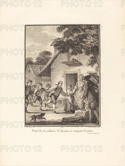 Piqué de ma raillerie, il s'évertue et remporte le prix, 1778.