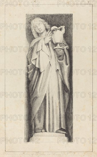 Saint John, from Henry the Seventh's Chapel Westminster Abbey, published 1829.