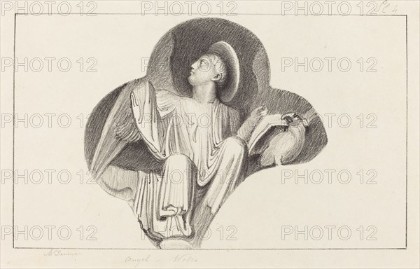 An Angel, from Wells Cathedral, published 1829.