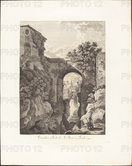 Cascata e Ponte di San Rocco a Tivoli, 1795.