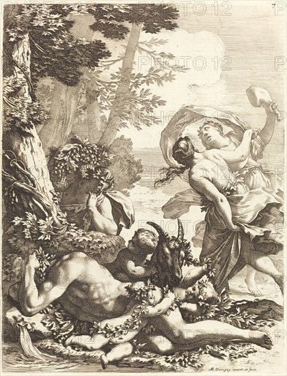 Bacchanal with Sleeping Bacchus, 1650s.