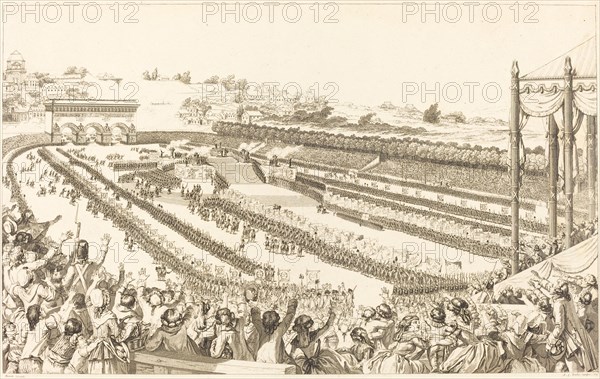 Federation Generale de Francais au Champ de Mars le 14 juillet 1790, probably 1794.