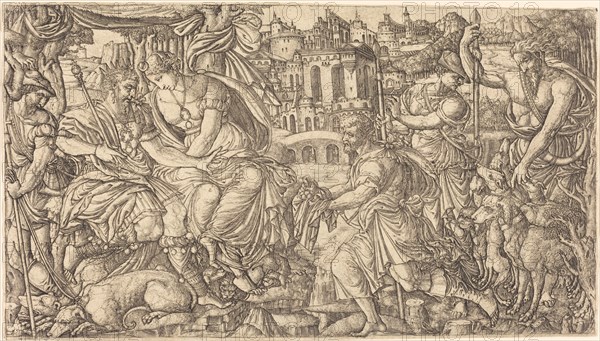 A King and Diana Receiving Huntsmen, probably c. 1547/1555.