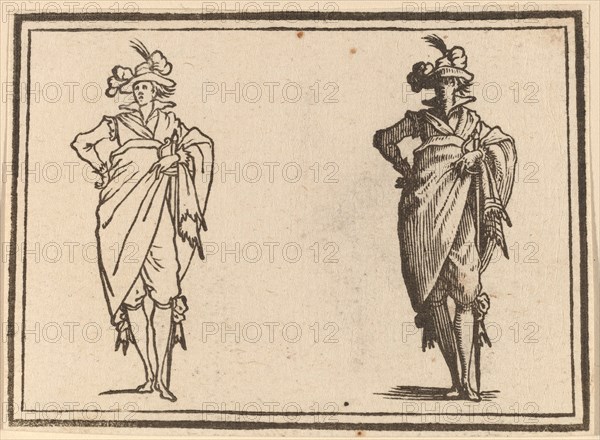 Gentleman Viewed from the Front with Hand on Hips, 1621.