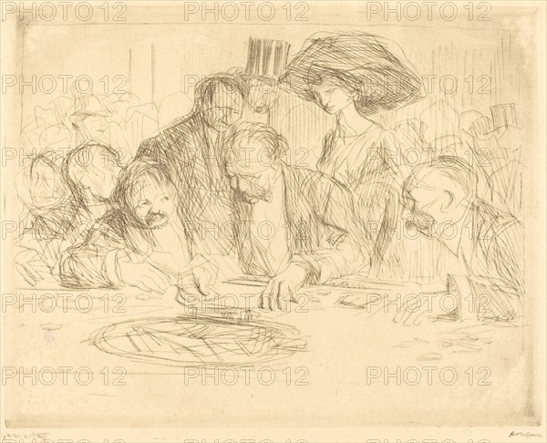 At the Gambling Table (second plate), 1909.