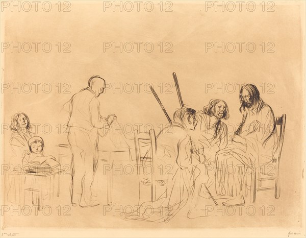 Before the Supper at Emmaus (first plate), 1910.