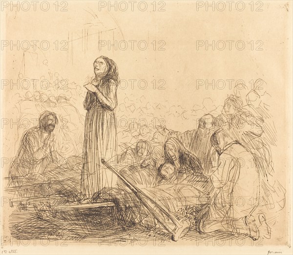 Lourdes, the Miracle (first plate), 1912/1913.