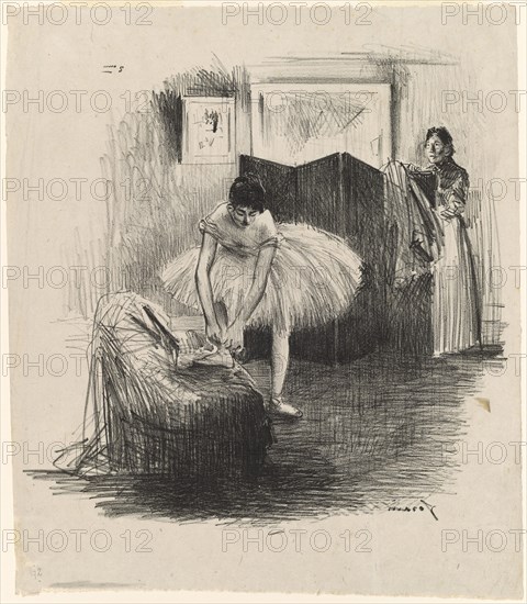 Dancer Tying Her Slipper, c. 1891.