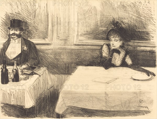 At the Restaurant, 1890.