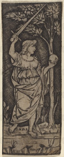 Allegorical Figure: Woman with Sword and Sphere, c. 1490/1510.