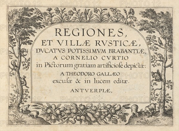 Title Page for "Regiones et Villae Rusticae", published in or before 1633.