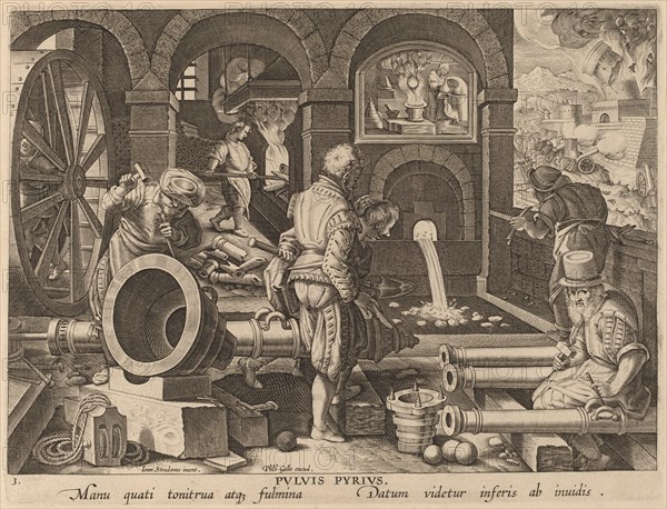 Casting of Cannons: pl.3, c. 1580/1590.