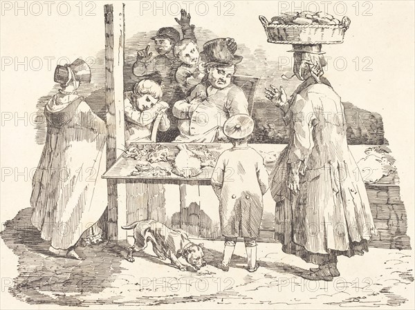 The Dozing Fishmonger (Le marchand de poissons endormie), 1820.