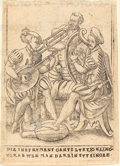 Die Instrvment gantz lvstig Kling vorab wen man darein tvt singen, c. 1580.