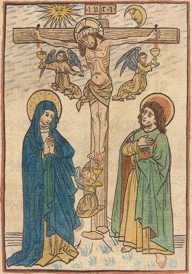 Christ on the Cross with Angels, 19th century.