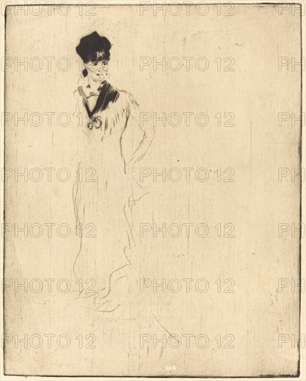 Sketch of a Young Lady in Violet (Esquisse de jeune femme a la violette).