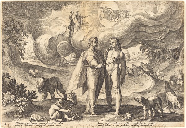 Prometheus Making Man and Animating Him with Fire from Heaven.