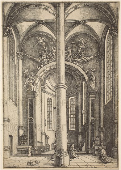 Interior of the Church of Saint Katherine with Parable of the Pharisee and the Publican, c. 1530.