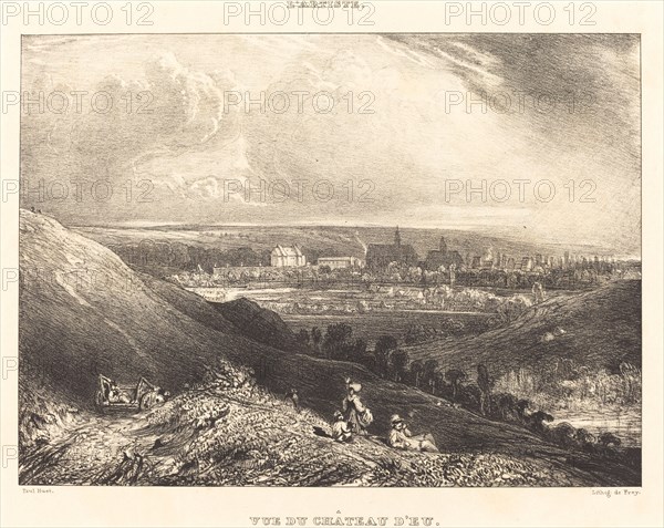 View of the Chateau d'Eu (Vue du Chateau d'Eu), 1834.