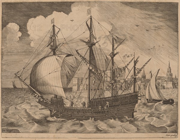 Armed Four-Master Putting Out to Sea, 1565.