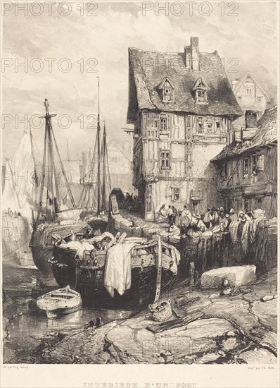 Intérieur d'un port, 1833.