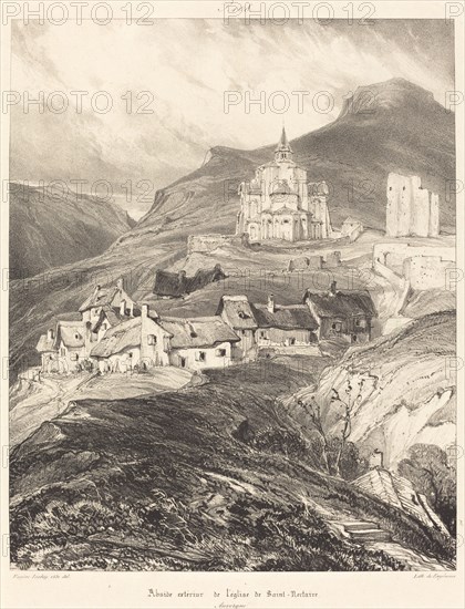 Abside de l'église de Saint-Nectaire, 1831.