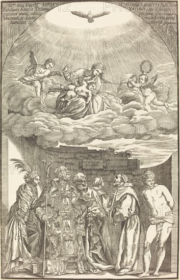 The Virgin in Clouds and Six Saints, 1742.