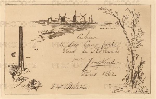 Title Page (Titre du cahier de six eaux-fortes), 1862.