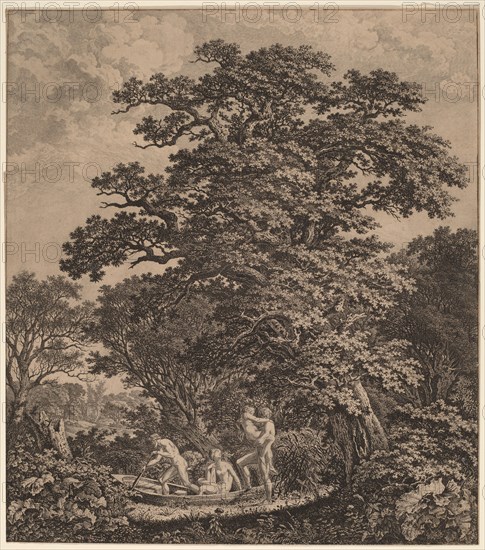 Landscape with Nudes Boarding a Boat, 1799.