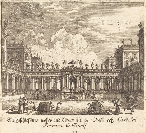 Palace and Canal, Cardinal di Ferrara, Tivoli, 1681.