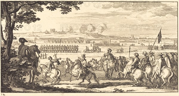 Landscape with an Army, 1673. Creator: Sebastien Le Clerc.