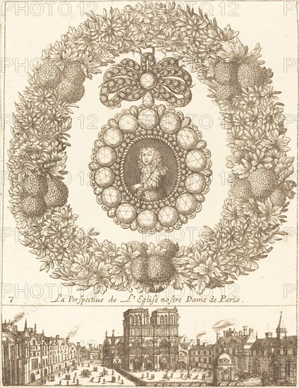 La perspective de l'englise Nostre Dame de Paris, probably 1665.