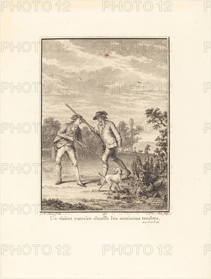 Un violent exercice étouffe les sentimens tendres, 1778.