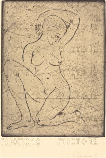 Kneeling, Small (Kniende, klein), 1910.