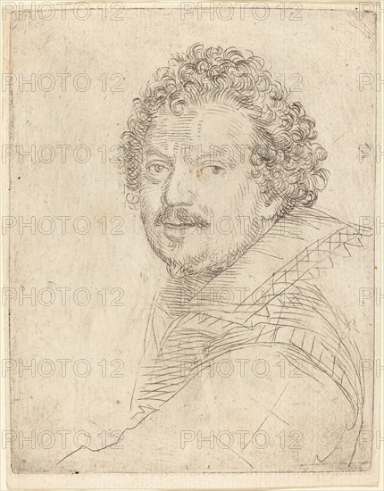 A Man with a Moustache and Goatee, Facing Forward, 1620s.