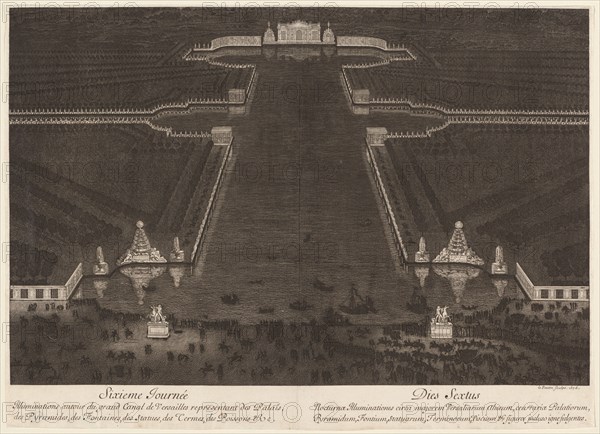 Illuminations autour du grand Canal de Versailles, 1676.