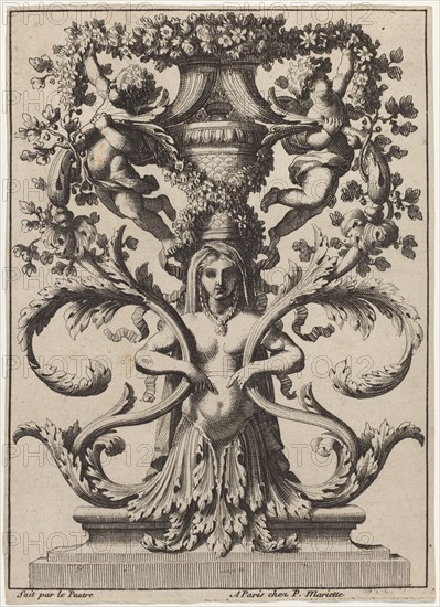 Ornament with a Woman Turning to Foliage.