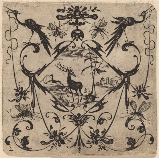 Ornament with Grotesque, 1616.